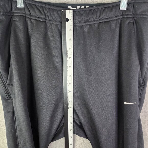 Mens Black Nike Therma-Fit Jogger Sweatpants Fleece Hi Rise Size L - Picture 9 of 13